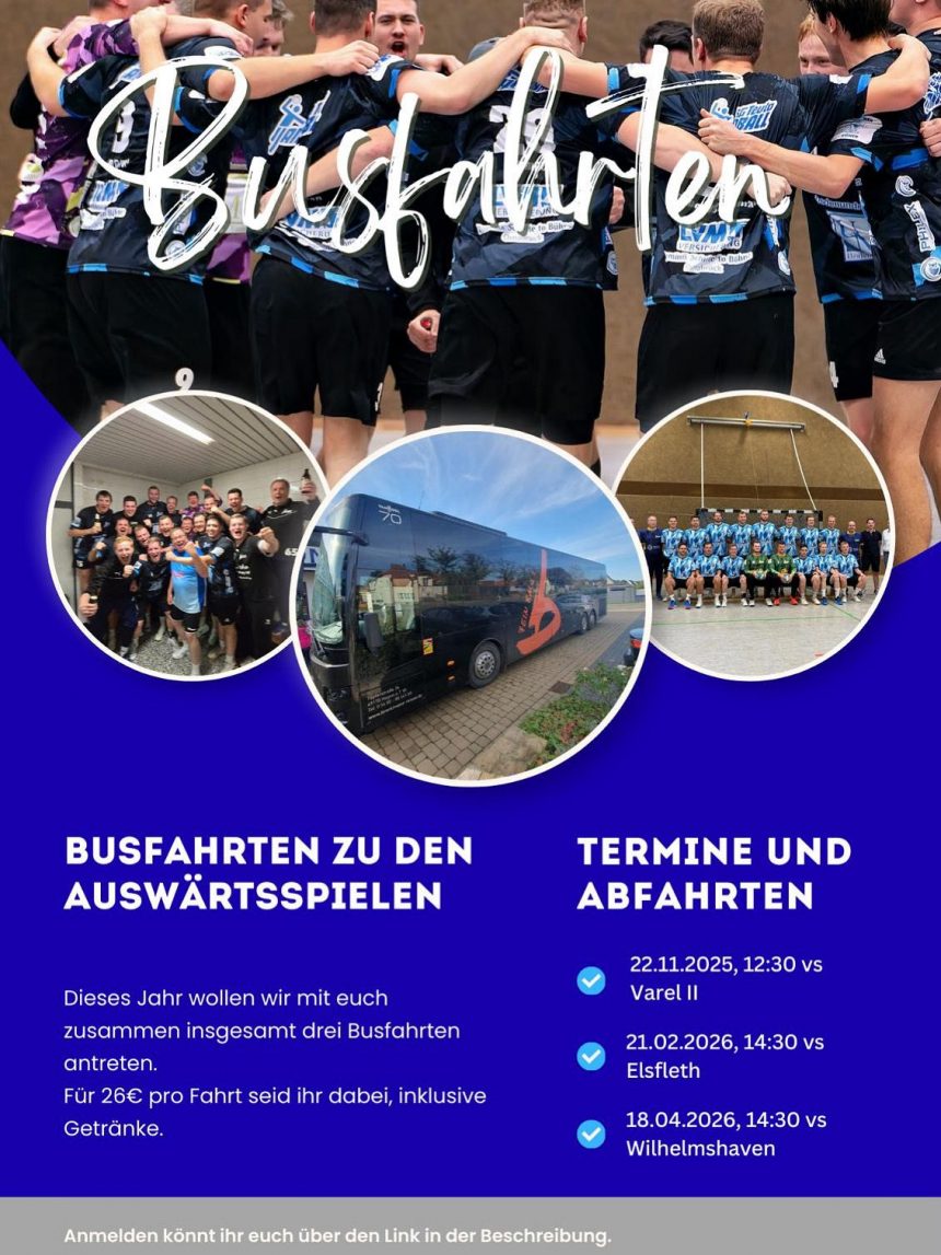 Anmeldung Busfahrt Saison 2025/2026 – 1. Herren